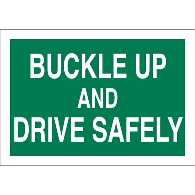 70230 B120,14X20,GRN/WHT,BUCKLE UP AND