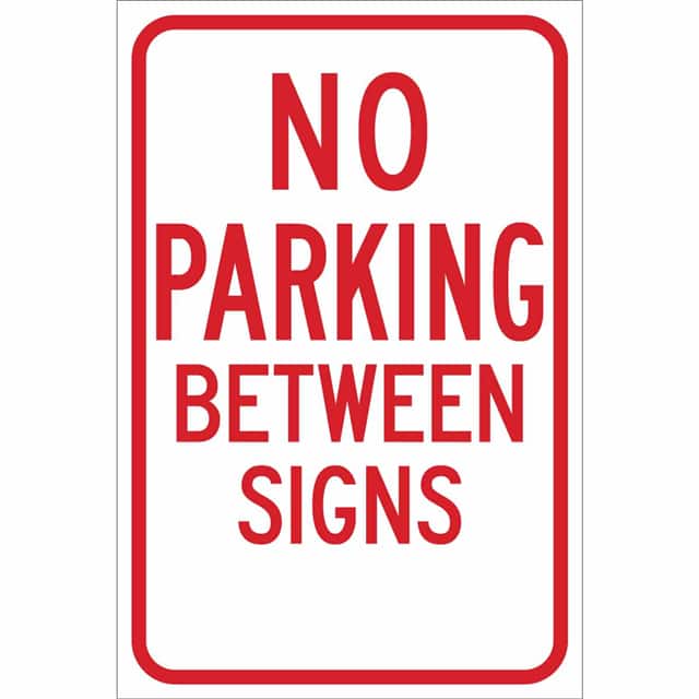 115516 TRFC SIGN NO PRKG BETWEEN REFL H