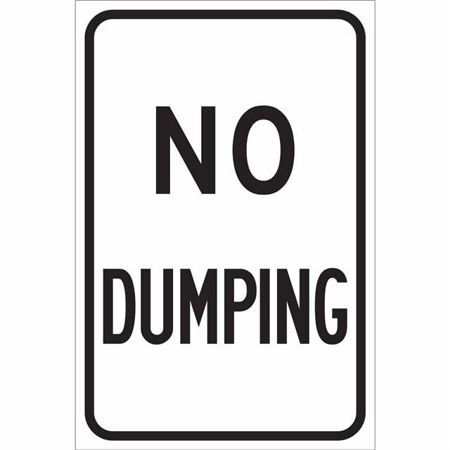 115506 TRFC SIGN NO DUMPING REFL ENG