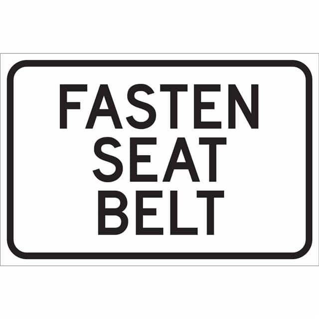 115477 TRFC SIGN FASN SEAT BELT REFL HI