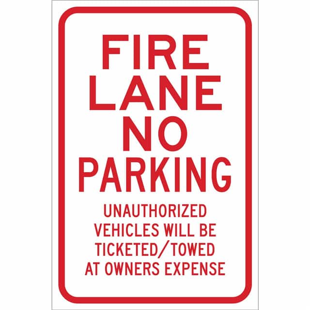 115479 TRFC SIGN FIRE LANE REFL 18X12 H