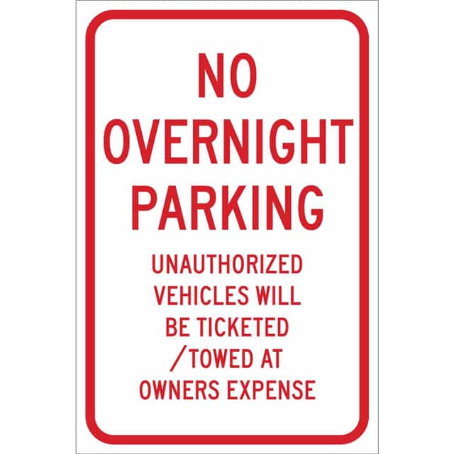 115513 TRFC SIGN NO OVERNIGHT REFL HIP