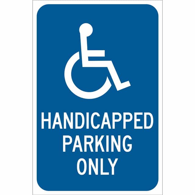 115576 TRFC SIGN HNDCP PRKNG ONLY REFL