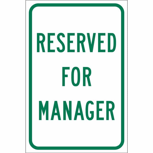 115575 TRFC SIGN RSVD MANAGER REFL ENG