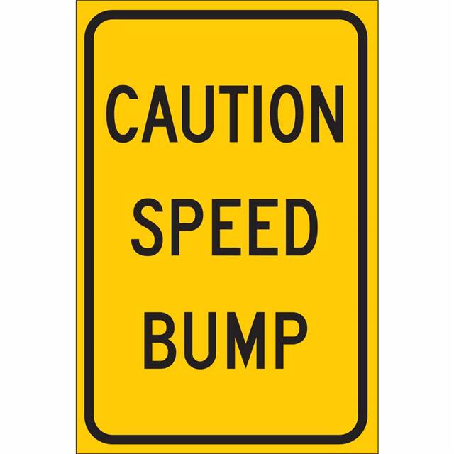 115584 TRFC SIGN SPD BUMP REFL 18X12 HI