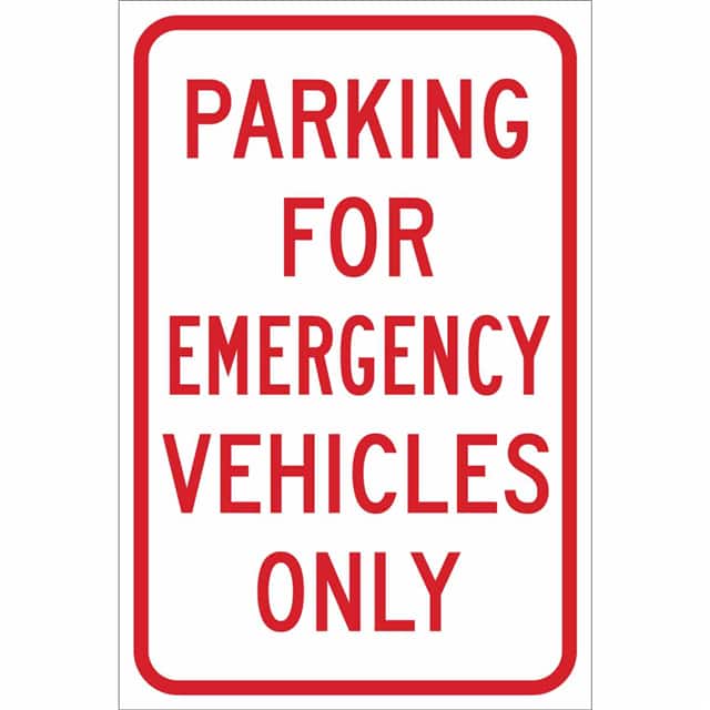 115616 TRFC SIGN PARK FOR EMERG VEH HIP