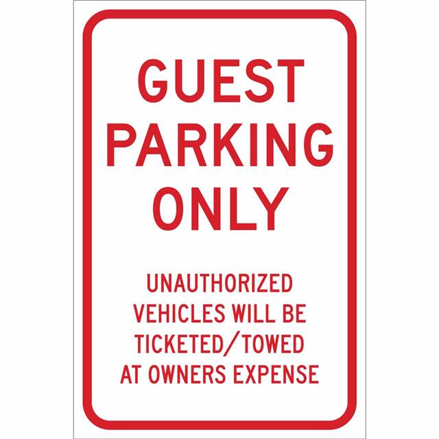 115617 TRFC SIGN GUEST PARK ONLY ENG