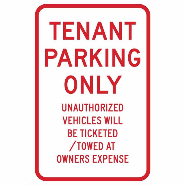 115594 TRFC SIGN TENANT PRKG REFL ENG