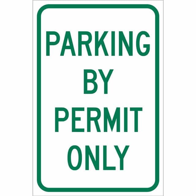 115641 TRFC SIGN PARK BY PERMIT ONLY EN