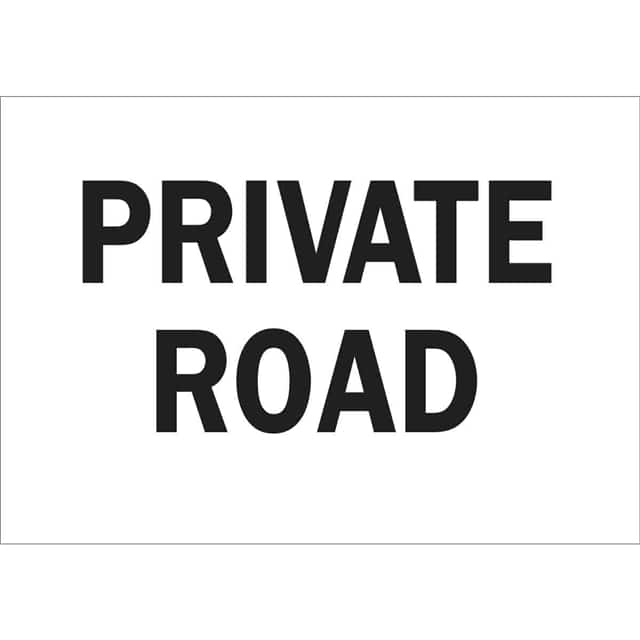 75180 B120,14X20,BLK/WHT,PRIVATE ROAD