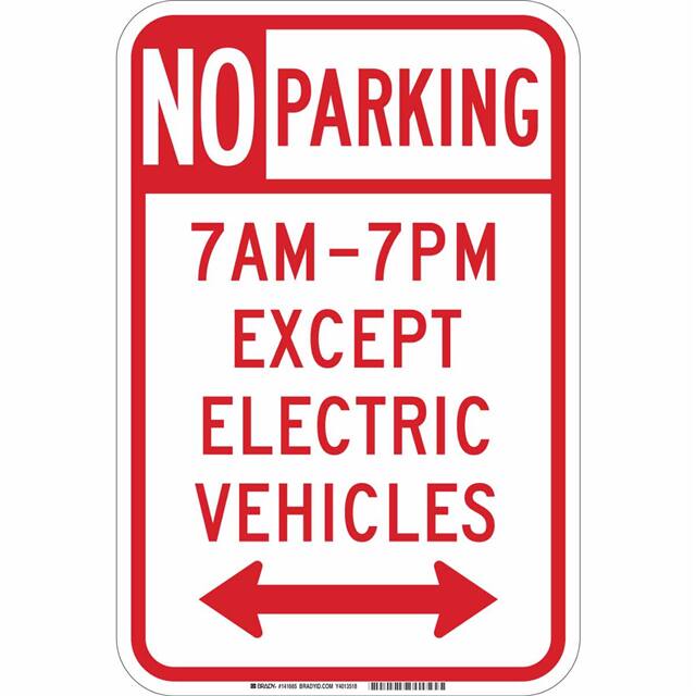 141665 B-959 18X12 NO PARKING 7AM-7PM E