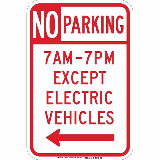 141666 B-959 18X12 NO PARKING 7AM-7PM E
