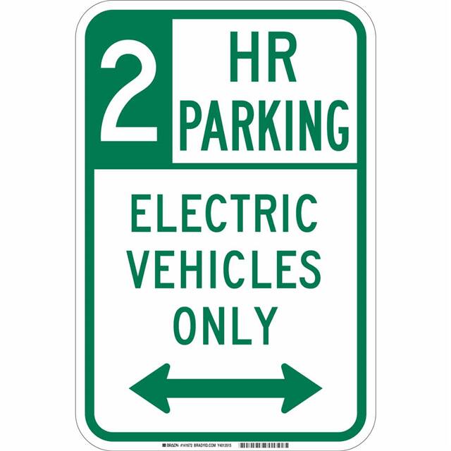 141672 B-959 18X12 2 HR PARKING EV ONLY