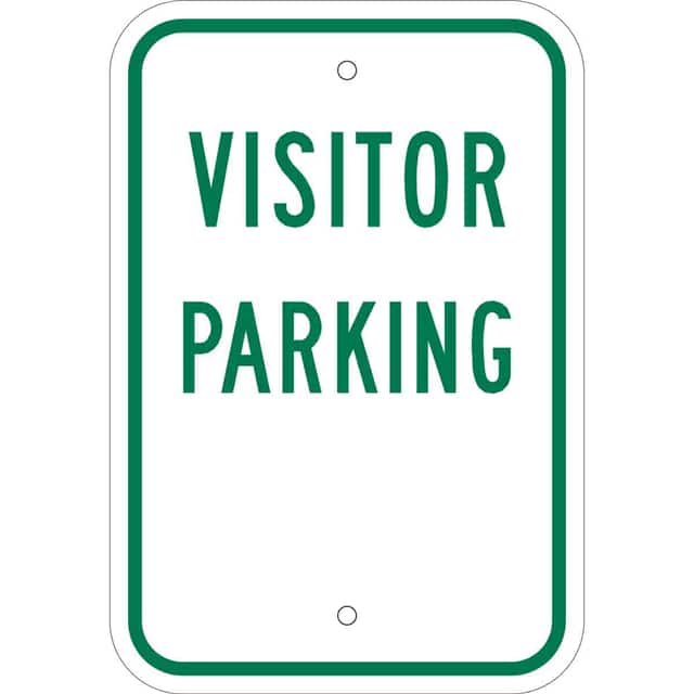 80078 18X12 GRN/WHT TRAFFIC VISITOR PR