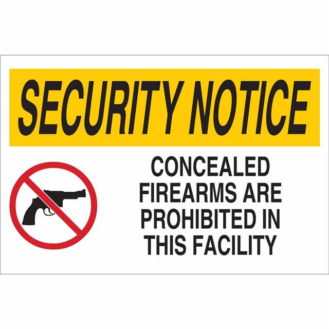 141797 SECURE NOTICE CONCEALED FIREARMS