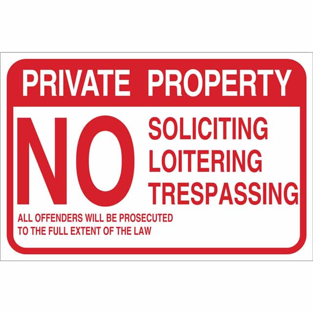 141794 PRIVATE PROPERTY NO TRESSPASS, L