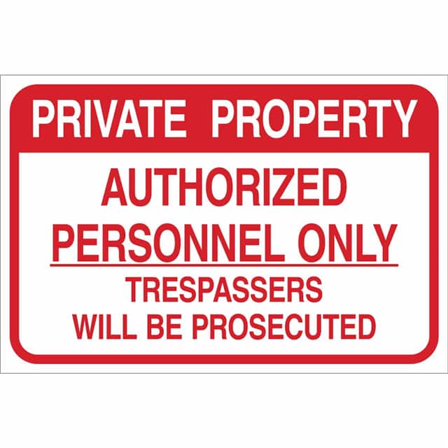 141806 PRIVATE PROPERTY AUTHORIZED PERS
