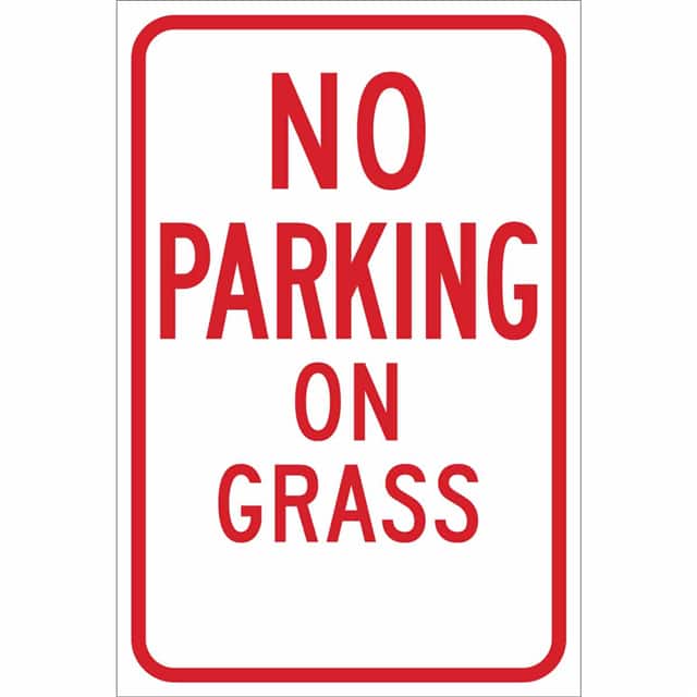 103692 B959 18X12 RED/WHT NO PARKING ON
