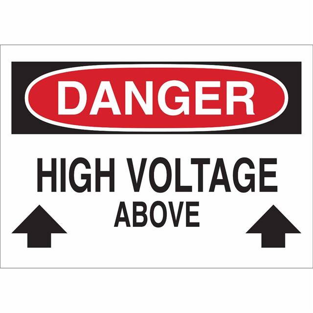 69023 B120,14X20,RED,BLK/WHT,DANGER HI