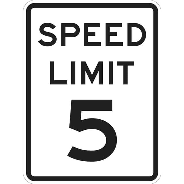 75199 B120 24X18 BLK/WHT TRAFFIC SPEED
