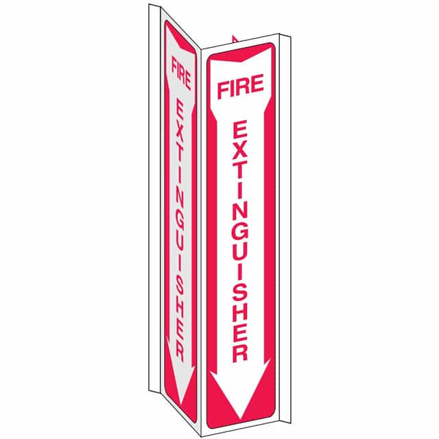50785 3-WAY SIGN FIRE EXTING.