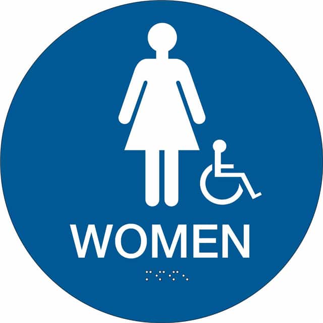 106183 SIGN-CA RESTRM-WOMEN/GRP-12 DIAM