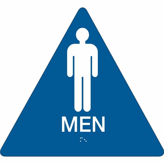106179 SIGN-CA RESTRM-MEN-11 TRIANGLE-B