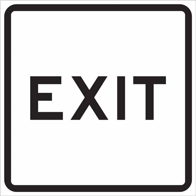 115474 TRFC SIGN EXIT REFL 18X18 AL HIP