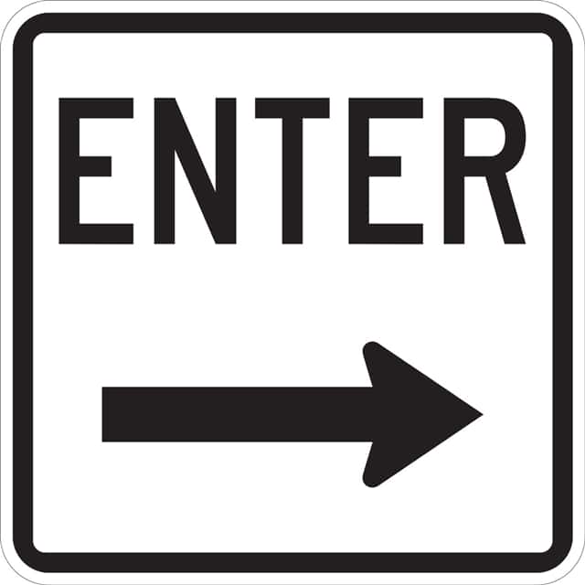 115467 TRFC SIGN ENTER ARW REFL 18X18 E