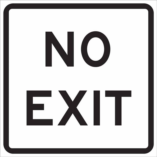115507 TRFC SIGN NO EXIT REFL 18X18 HIP