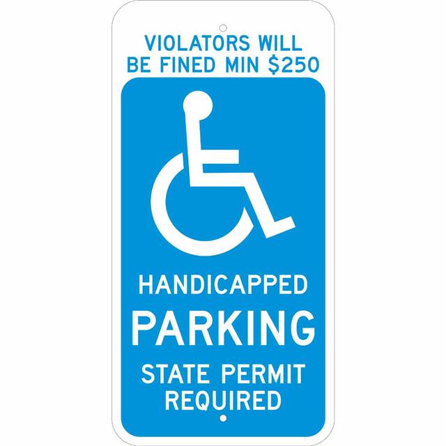 115252 ADA TRFC SIGN CONN -PARKING REFL