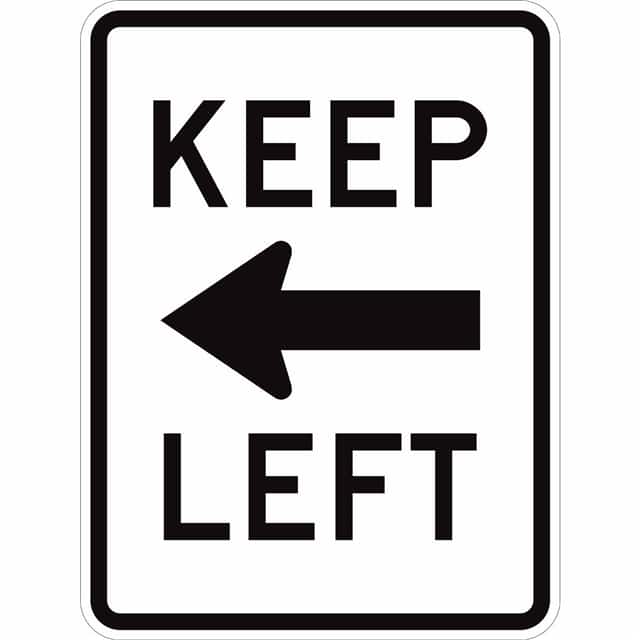 113287 18X24 BLK/WHT TRAFFIC SIGN HIP