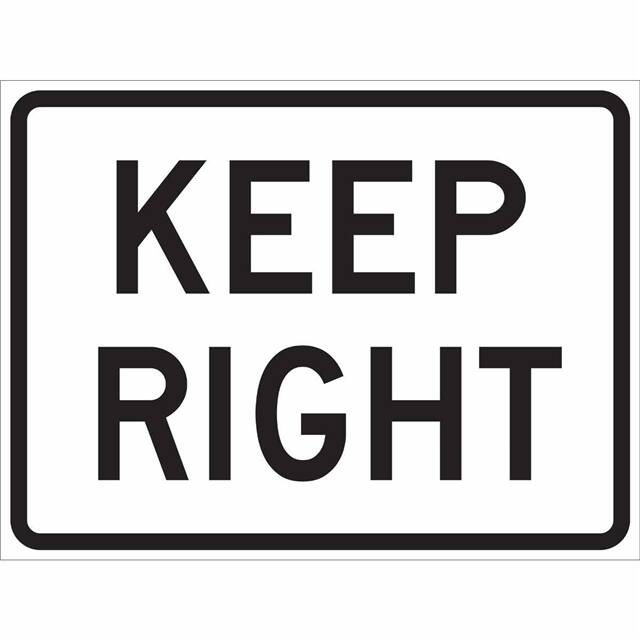 115491 TRFC SIGN KEEP RIGHT REFL HIP