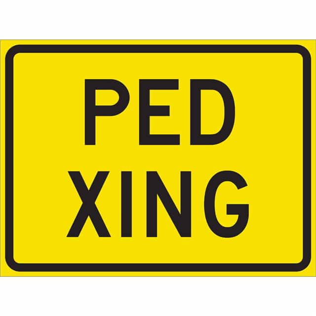 115542 TRFC SIGN PED XING REFL 18X24 HI