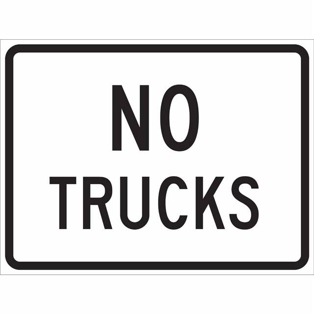 115534 TRFC SIGN NO TRUCKS REFL 18X24 H