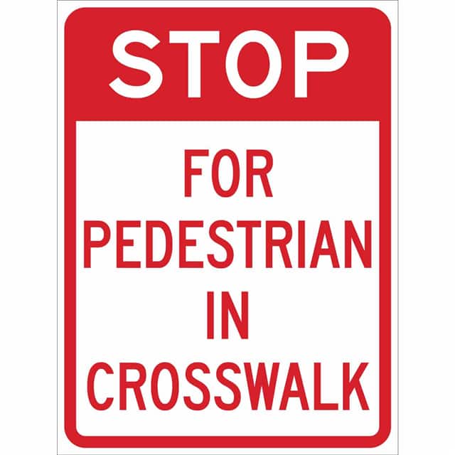 115586 TRFC SIGN STOP FOR PED REFL HIP