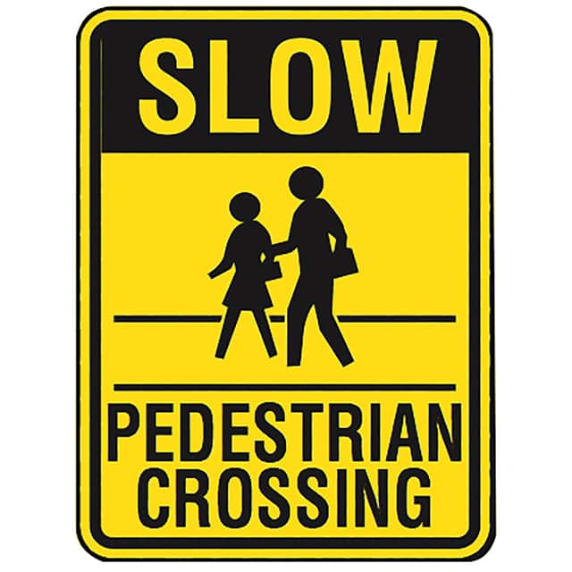 103786 24X18 SLOW PEDESTRIAN CROSSING