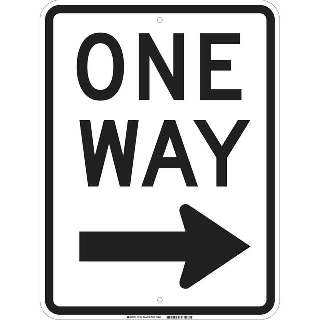 94197 24X18 BLK/WHT TRAFFIC ONE WAY HI