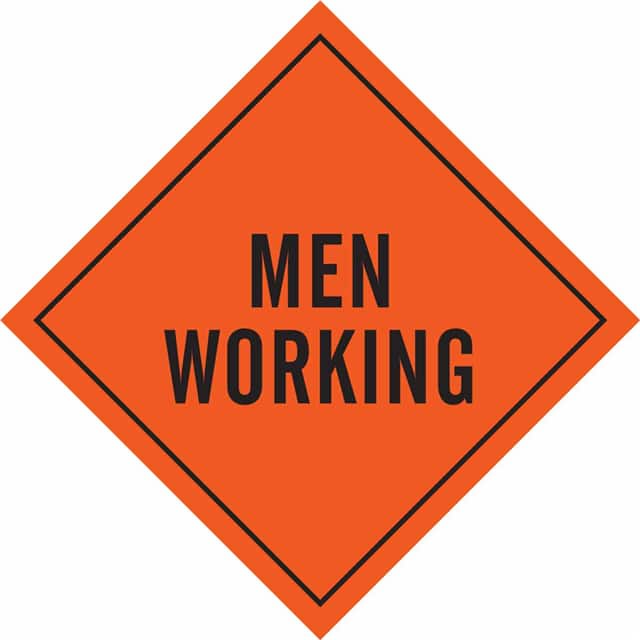 56800 SIGN, MEN WORK,BLK/ORG,48X48MESH