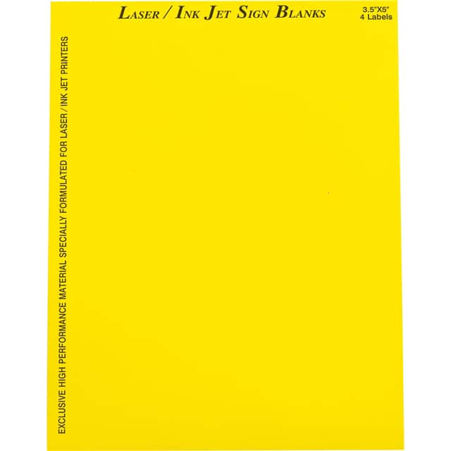 12903 SIGN BLANK YELLOW 3.5 X 5