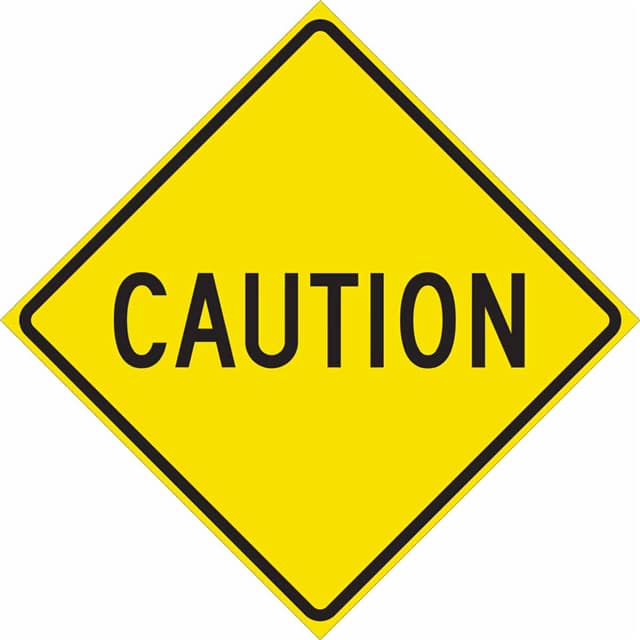 115444 TRFC SIGN CAUT REFL 24X24 AL HIP