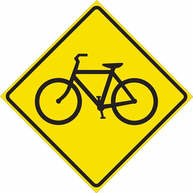 115437 TRFC SIGN BIKE XING PICT REFL HI