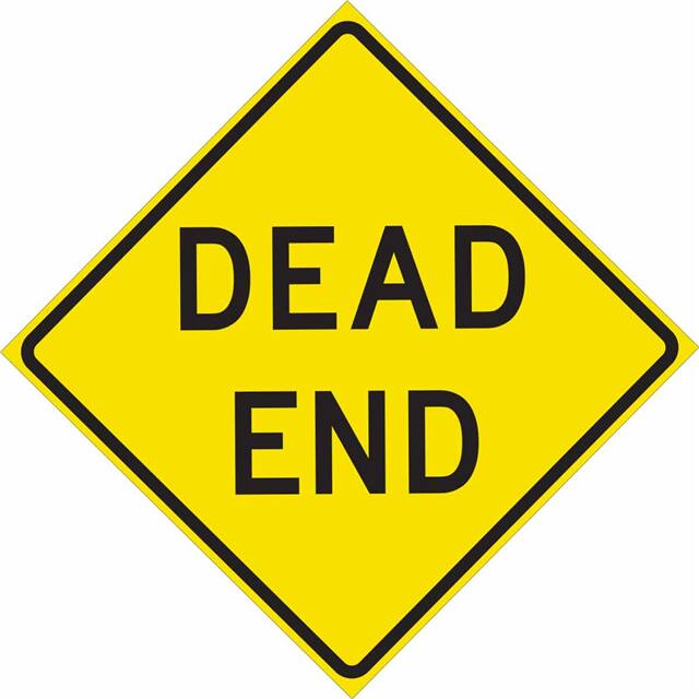 115450 TRFC SIGN DEAD END REFL 24X24 HI