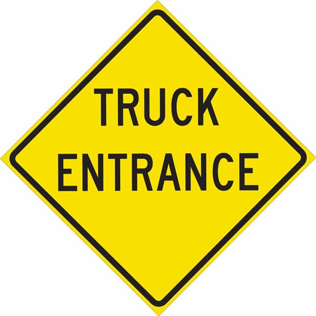 115598 TRFC SIGN TRUCK ENTR REFL HIP