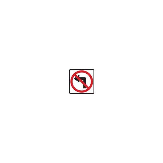 103706 RA 24" X 24" BLK/RD NO LEFT TURN