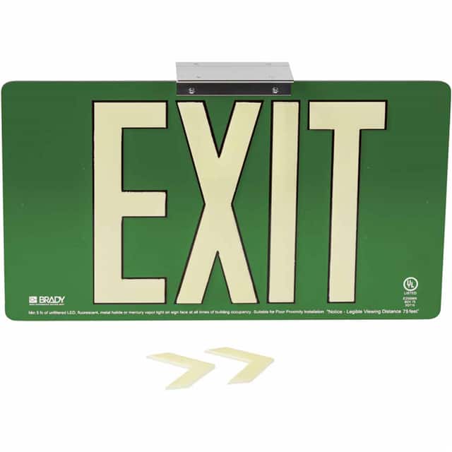 145509 BRADYGLO EXIT UL SGN 50' SNGL BR