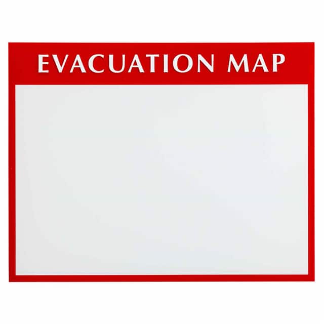 102849 RED/WHITE EVACUATION MAP INSERT