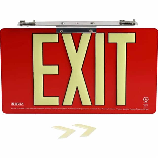 145521 BRADYGLO EXIT UL SIGN 50' DBL TB