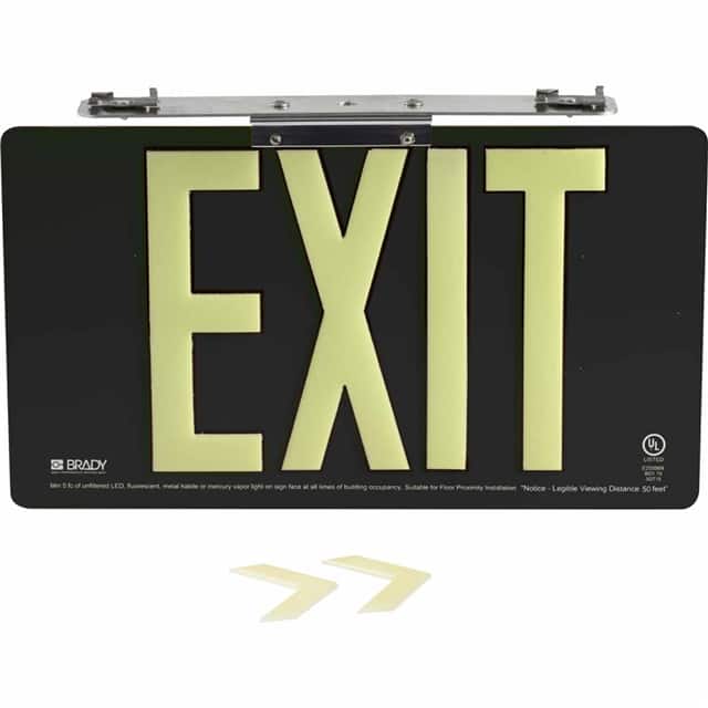 145519 BRADYGLO EXIT UL SIGN 50' DBL TB