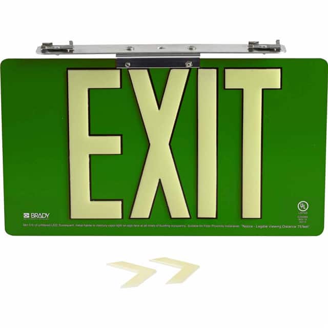 145535 BRADYGLO EXIT UL SIGN 75' DBL TB